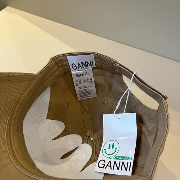 Ganni Light Khaki Baseball Cap - Picture 8 of 8